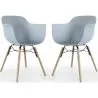 Sedia da Pranzo - Design Scandinavo - Gambe in Legno - Set di 2 - Nordika image 9