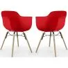 Sedia da Pranzo - Design Scandinavo - Gambe in Legno - Set di 2 - Nordika image 9