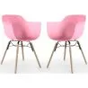 Sedia da Pranzo - Design Scandinavo - Gambe in Legno - Set di 2 - Nordika image 9