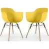 Sedia da Pranzo - Design Scandinavo - Gambe in Legno - Set di 2 - Nordika image 9