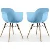 Sedia da Pranzo - Design Scandinavo - Gambe in Legno - Set di 2 - Nordika image 9