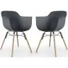 Sedia da Pranzo - Design Scandinavo - Gambe in Legno - Set di 2 - Nordika image 9