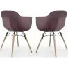 Sedia da Pranzo - Design Scandinavo - Gambe in Legno - Set di 2 - Nordika image 9