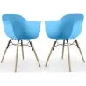 Sedia da Pranzo - Design Scandinavo - Gambe in Legno - Set di 2 - Nordika image 9