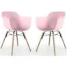 Sedia da Pranzo - Design Scandinavo - Gambe in Legno - Set di 2 - Nordika image 9
