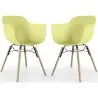 Sedia da Pranzo - Design Scandinavo - Gambe in Legno - Set di 2 - Nordika image 9