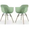 Sedia da Pranzo - Design Scandinavo - Gambe in Legno - Set di 2 - Nordika image 9