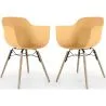 Sedia da Pranzo - Design Scandinavo - Gambe in Legno - Set di 2 - Nordika image 9