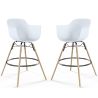 Set di 2 Sgabelli da Bar Design Scandinavo - Gambe in Legno - Nordika image 9