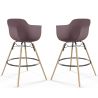 Set di 2 Sgabelli da Bar Design Scandinavo - Gambe in Legno - Nordika image 9