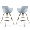 Set di 2 Sgabelli da Bar Design Scandinavo - Gambe in Legno - Nordika image 9