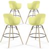 Set di 4 Sgabelli da Bar Design Scandinavo - Gambe in Legno - Nordika image 9