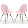 Sedia da Pranzo - Design Scandinavo - Gambe in Legno - Set di 2 - Skögur image 9