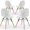Sedia da Pranzo - Design Scandinavo - Gambe in Legno - Set di 4 - Skögur image 9