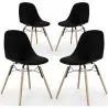 Sedia da Pranzo - Design Scandinavo - Gambe in Legno - Set di 4 - Skögur image 9