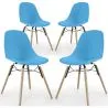 Sedia da Pranzo - Design Scandinavo - Gambe in Legno - Set di 4 - Skögur image 9
