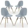 Sedia da Pranzo - Design Scandinavo - Gambe in Legno - Set di 4 - Skögur image 9