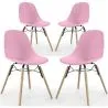 Sedia da Pranzo - Design Scandinavo - Gambe in Legno - Set di 4 - Skögur image 9
