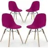 Sedia da Pranzo - Design Scandinavo - Gambe in Legno - Set di 4 - Skögur image 9