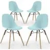 Sedia da Pranzo - Design Scandinavo - Gambe in Legno - Set di 4 - Skögur image 9