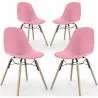 Sedia da Pranzo - Design Scandinavo - Gambe in Legno - Set di 4 - Skögur image 9