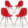 Sedia da Pranzo - Design Scandinavo - Gambe in Legno - Set di 4 - Skögur image 9