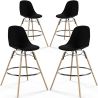 Set di 4 Sgabelli da Bar - Design Scandinavo - Gambe in Legno - Skögur image 9