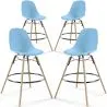Sgabelli da Bar - Design Scandinavo - Gambe in Legno - Set di 4 - Skögur image 9