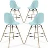 Sgabelli da Bar - Design Scandinavo - Gambe in Legno - Set di 4 - Skögur image 9