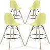Sgabelli da Bar - Design Scandinavo - Gambe in Legno - Set di 4 - Skögur image 9