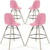 Sgabelli da Bar - Design Scandinavo - Gambe in Legno - Set di 4 - Skögur image 9
