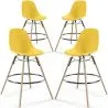 Sgabelli da Bar - Design Scandinavo - Gambe in Legno - Set di 4 - Skögur image 9