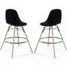 Sgabello da Bar - Design Scandinavo - Gambe in Legno - Set di 2 - Skögur image 9