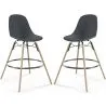Sgabello da Bar - Design Scandinavo - Gambe in Legno - Set di 2 - Skögur image 9
