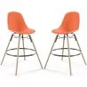 Sgabello da Bar - Design Scandinavo - Gambe in Legno - Set di 2 - Skögur image 9