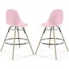Sgabello da Bar - Design Scandinavo - Gambe in Legno - Set di 2 - Skögur image 9