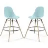 Sgabello da Bar - Design Scandinavo - Gambe in Legno - Set di 2 - Skögur image 9