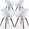 Sedie da Pranzo - Design Scandinavo - Gambe in Legno Scuro - Set di 4 - Nordika image 9