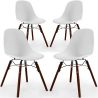 Sedie da Pranzo - Design Scandinavo - Gambe in Legno Scuro - Set di 4 - Skögur image 9