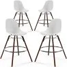 Sgabelli da Pranzo - Design Scandinavo - Gambe in Legno Scuro - Set di 4 - Skögur image 9