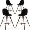 Sgabelli da Pranzo - Design Scandinavo - Gambe in Legno Scuro - Set di 4 - Skögur image 9