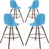 Sgabelli da Pranzo - Design Scandinavo - Gambe in Legno Scuro - Set di 4 - Skögur image 9