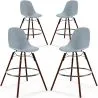 Sgabelli da Pranzo - Design Scandinavo - Gambe in Legno Scuro - Set di 4 - Skögur image 9