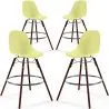 Sgabelli da Pranzo - Design Scandinavo - Gambe in Legno Scuro - Set di 4 - Skögur image 9