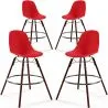 Sgabelli da Pranzo - Design Scandinavo - Gambe in Legno Scuro - Set di 4 - Skögur image 9
