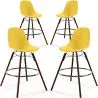 Sgabelli da Pranzo - Design Scandinavo - Gambe in Legno Scuro - Set di 4 - Skögur image 9