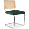 Sedia da pranzo - Rivestita in velluto - Legno e rattan - New Edition - Martha image 9