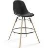 Sgabello da Bar in Velluto - Design Scandinavo e Gambe in Legno - Skögur image 9