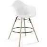 Sgabello da Bar in Velluto - Design Scandinavo e Gambe in Legno - Nordika image 9