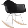 Sedia a Dondolo - Design Scandinavo - Gambe in Legno e Metallo - Nordika image 9